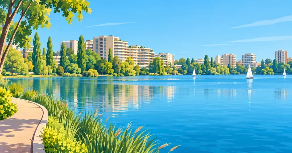 Le Front de Lac à Créteil : le quartier de la rive ouest